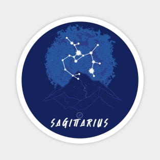 Retro Zodiac Sign Sagittarius Astrology Magnet